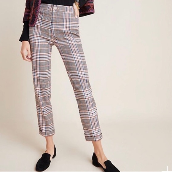 Anthropologie Malcolm plaid tapered trouser. NWOT - Picture 1 of 8